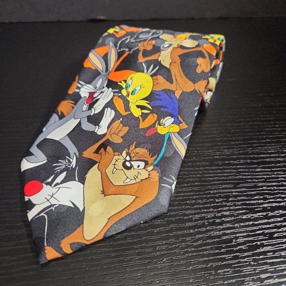 Looney Tunes Mania 1995 Collection Tie Multicolor Standard ‎ Novelty Retro